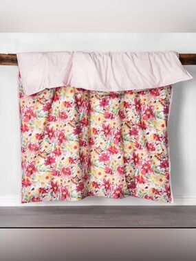 Opalhouse Pink Floral Comforter with Cream and Yellow Accents